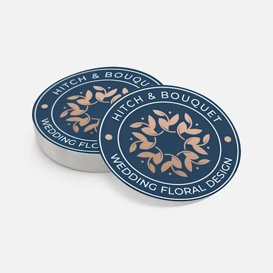 gloss-round-stickers-labels-01 圆形铜版纸不干胶贴纸 (单张) - 图片 1