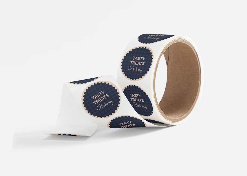 white sticker label printing